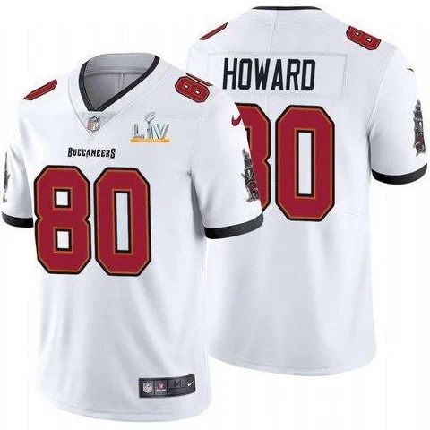 Men Tampa Bay Buccaneers #80 O.J. Howard Nike White Super Bowl LV Limited NFL Jersey